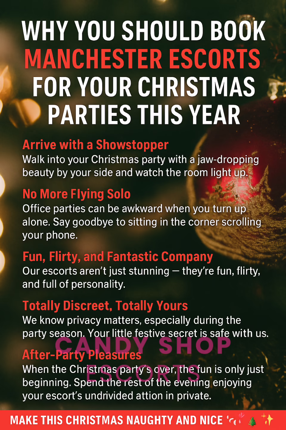 Christmas Parties With Candy Shop Escorts